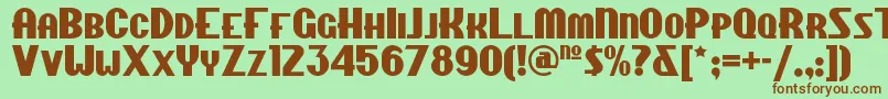 Chippewafallsnf Font – Brown Fonts on Green Background