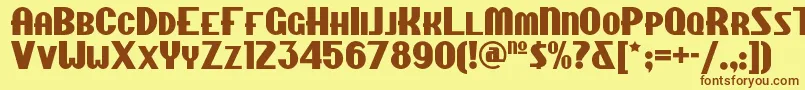 Chippewafallsnf Font – Brown Fonts on Yellow Background