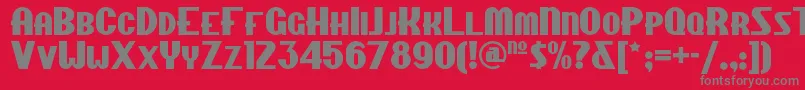 Chippewafallsnf Font – Gray Fonts on Red Background