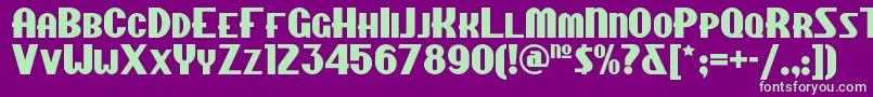 Chippewafallsnf Font – Green Fonts on Purple Background