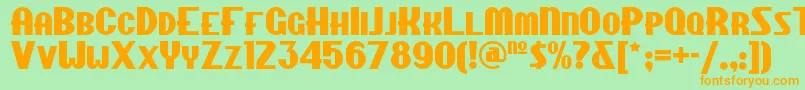 Chippewafallsnf Font – Orange Fonts on Green Background
