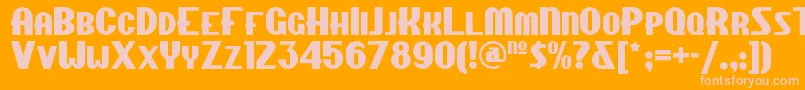 Chippewafallsnf Font – Pink Fonts on Orange Background