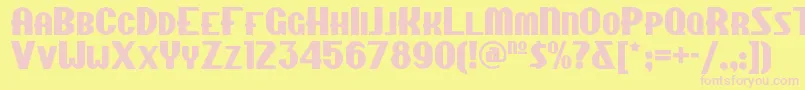 Chippewafallsnf Font – Pink Fonts on Yellow Background