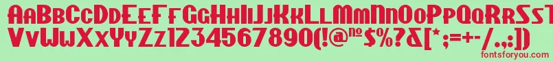 Chippewafallsnf Font – Red Fonts on Green Background