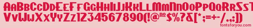 Chippewafallsnf Font – Red Fonts on Pink Background