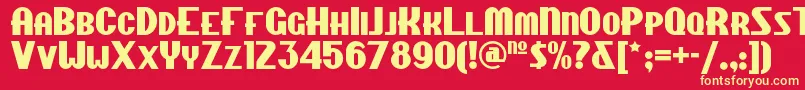 Chippewafallsnf Font – Yellow Fonts on Red Background