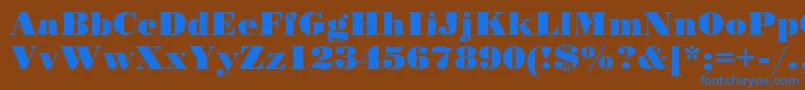 Standardposterc Font – Blue Fonts on Brown Background