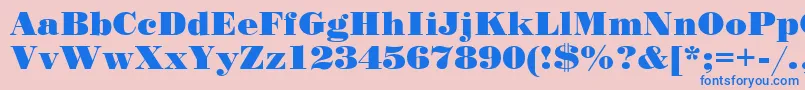Standardposterc Font – Blue Fonts on Pink Background
