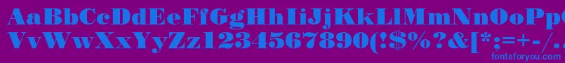 Standardposterc Font – Blue Fonts on Purple Background