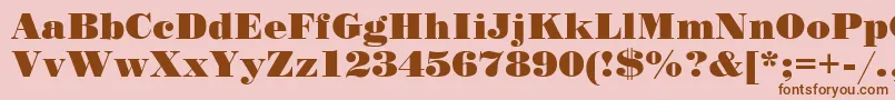 Standardposterc Font – Brown Fonts on Pink Background