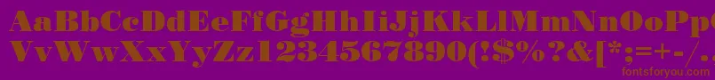 Standardposterc Font – Brown Fonts on Purple Background