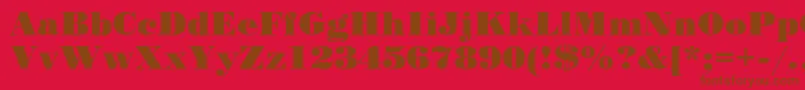 Standardposterc Font – Brown Fonts on Red Background