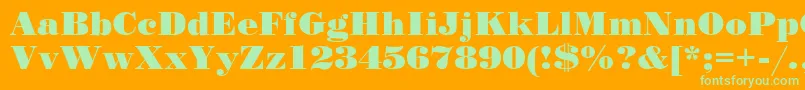 Standardposterc Font – Green Fonts on Orange Background