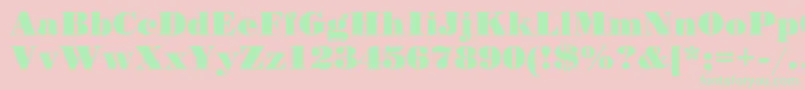 Standardposterc Font – Green Fonts on Pink Background