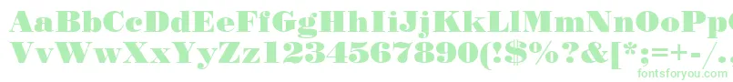 Standardposterc Font – Green Fonts on White Background