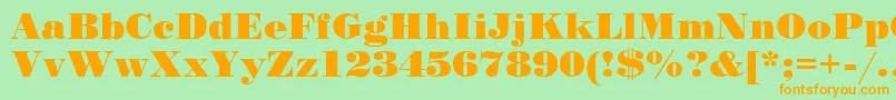 Standardposterc Font – Orange Fonts on Green Background