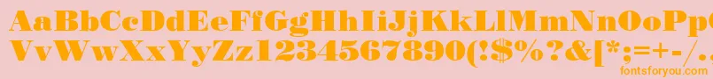 Standardposterc Font – Orange Fonts on Pink Background