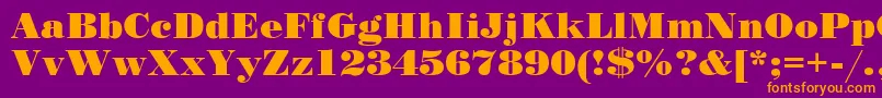 Standardposterc Font – Orange Fonts on Purple Background