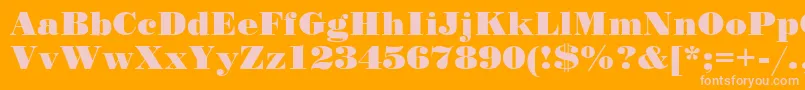 Standardposterc Font – Pink Fonts on Orange Background
