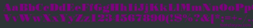 Standardposterc Font – Purple Fonts on Black Background