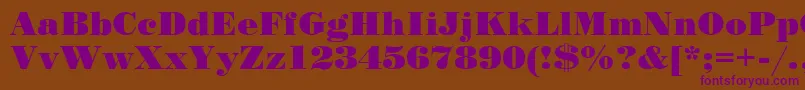 Standardposterc Font – Purple Fonts on Brown Background