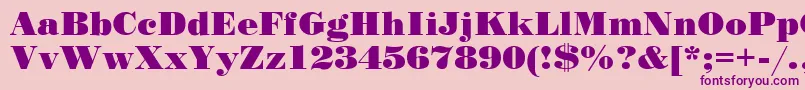 Standardposterc Font – Purple Fonts on Pink Background