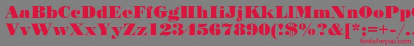 Standardposterc Font – Red Fonts on Gray Background