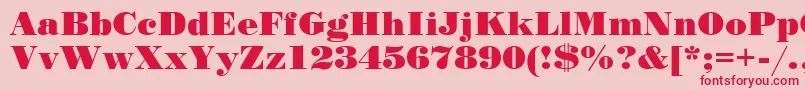 Standardposterc Font – Red Fonts on Pink Background