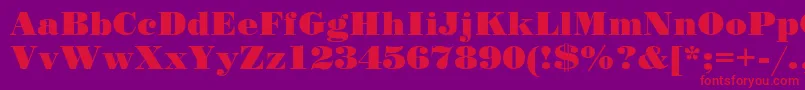 Standardposterc Font – Red Fonts on Purple Background