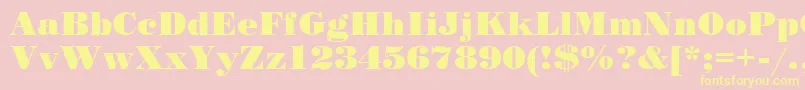 Standardposterc Font – Yellow Fonts on Pink Background