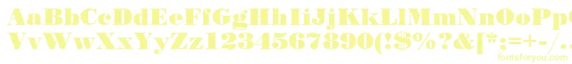 Standardposterc Font – Yellow Fonts on White Background