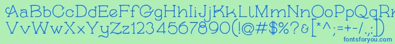 SkybirdRough Font – Blue Fonts on Green Background