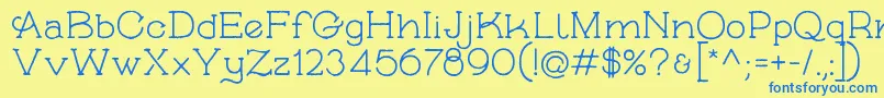 SkybirdRough Font – Blue Fonts on Yellow Background