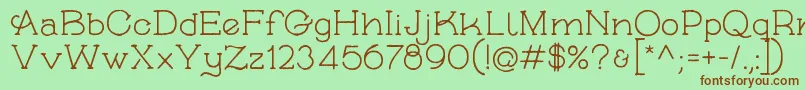 SkybirdRough Font – Brown Fonts on Green Background