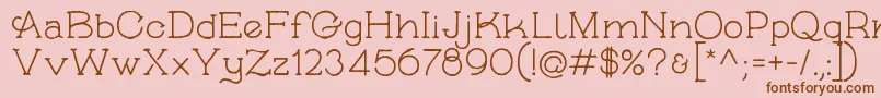 SkybirdRough Font – Brown Fonts on Pink Background