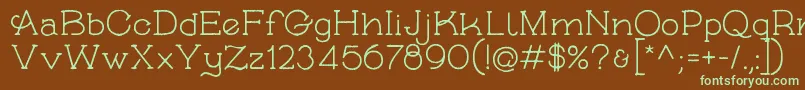 SkybirdRough Font – Green Fonts on Brown Background