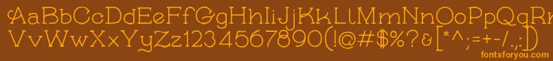 SkybirdRough Font – Orange Fonts on Brown Background