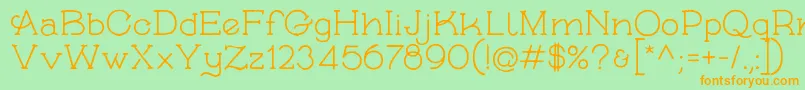 SkybirdRough Font – Orange Fonts on Green Background