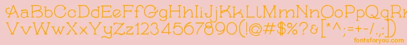 SkybirdRough Font – Orange Fonts on Pink Background