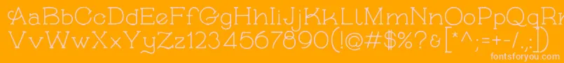 SkybirdRough Font – Pink Fonts on Orange Background