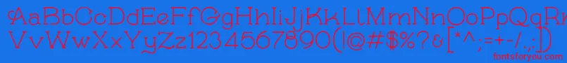 SkybirdRough Font – Red Fonts on Blue Background