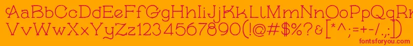 SkybirdRough Font – Red Fonts on Orange Background