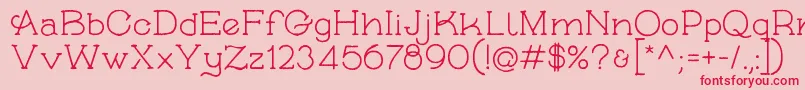 SkybirdRough Font – Red Fonts on Pink Background