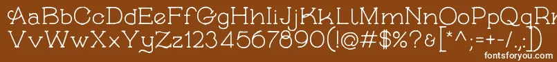 SkybirdRough Font – White Fonts on Brown Background