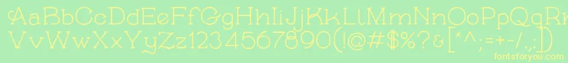 SkybirdRough Font – Yellow Fonts on Green Background