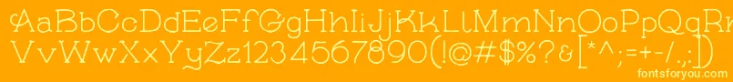SkybirdRough Font – Yellow Fonts on Orange Background