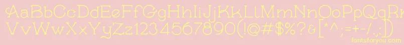 SkybirdRough Font – Yellow Fonts on Pink Background