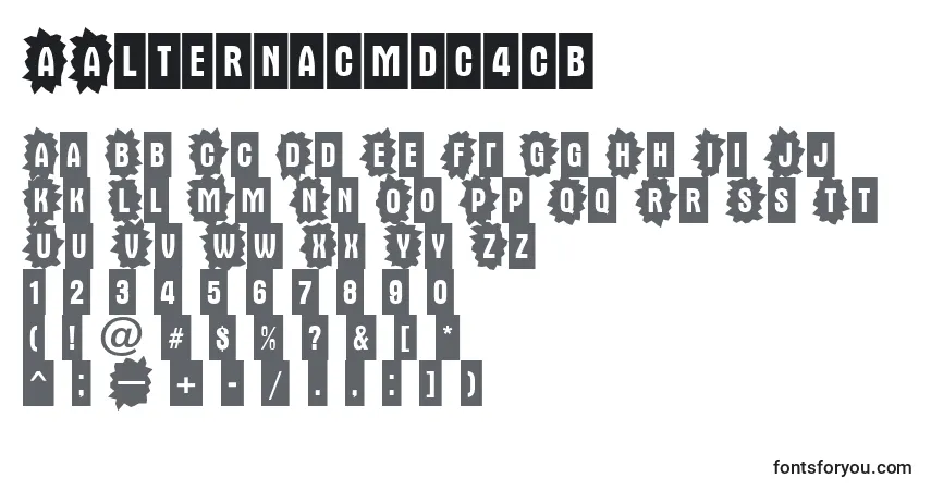 Schriftart AAlternacmdc4cb – Alphabet, Zahlen, spezielle Symbole