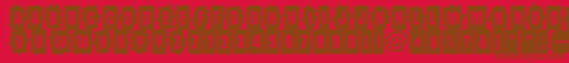 Weitere Informationen zur AAlternacmdc4cb-Schriftart AAlternacmdc4cb-Schriftart – Braune Schriften auf rotem Hintergrund