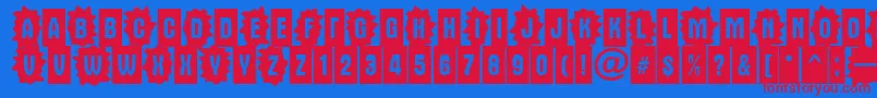 AAlternacmdc4cb Font – Red Fonts on Blue Background